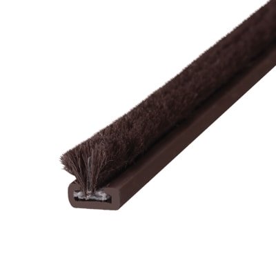 Sash Window Plain Pile Carrier - 2200mm Length - 4.5mm Pile - Brown 303288P