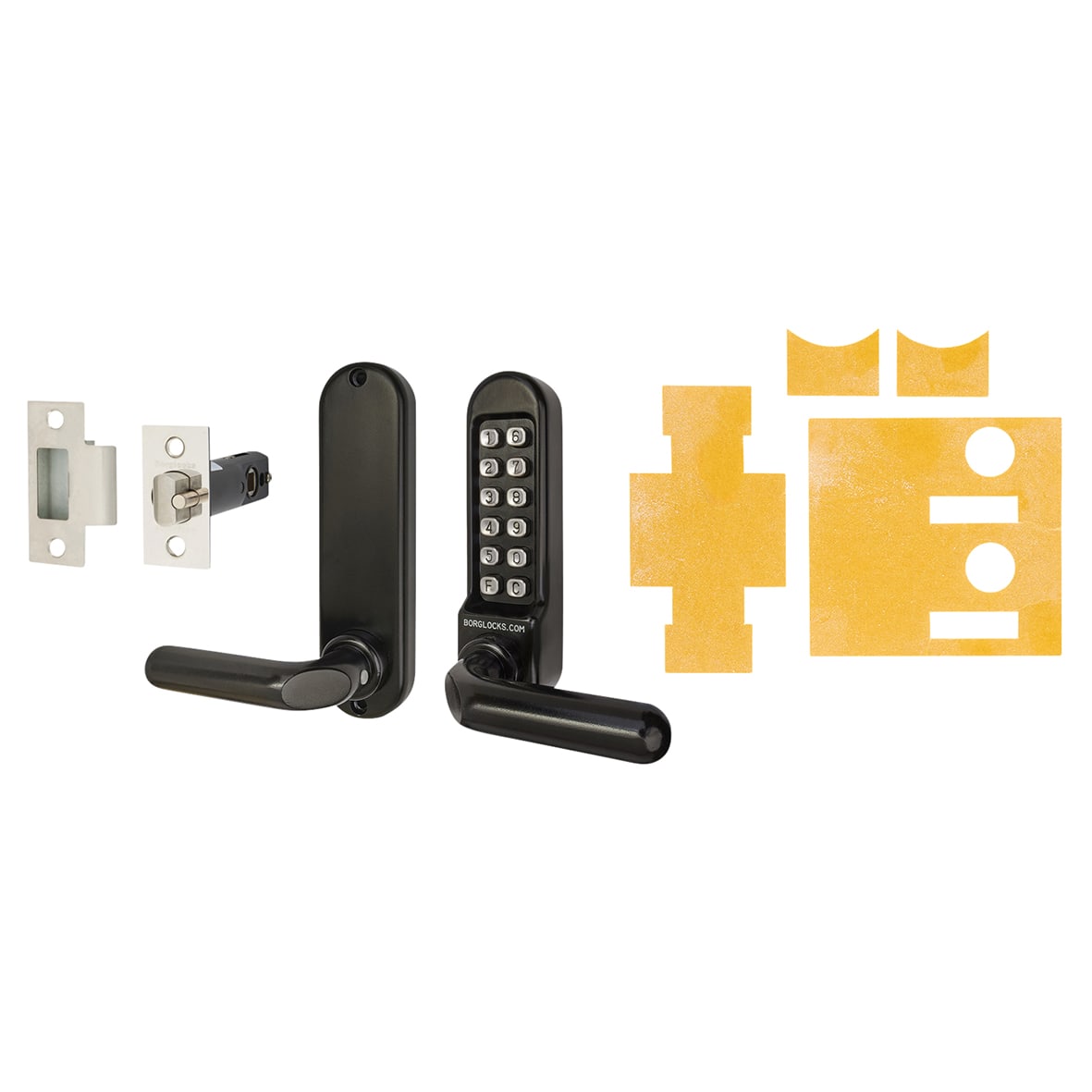 Borg BL5201 External Marine Grade Push Button Code Lock with Intumescent - Black 058249P
