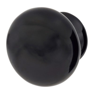 Ceramic/Porcelain Round Cabinet Knob - 30mm Diameter - Black 133459P